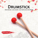 1 Pair Tongue Drum Mallet Marimba Percussion Instrument Drumstick (Red) Newly