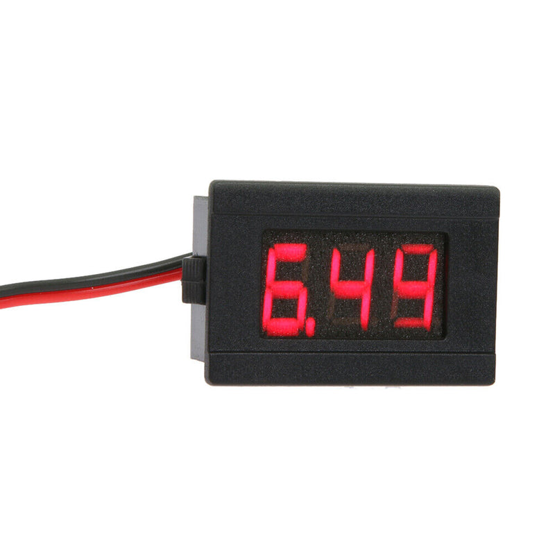 0.36inch LED Digital Voltmeter DC 4.5-30V Two Line Volt Meter(Red)