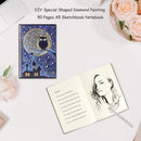 DIY Owl Special Shaped Diamond Painting 50 Pages A5 Sketchbook Journal Book Gift