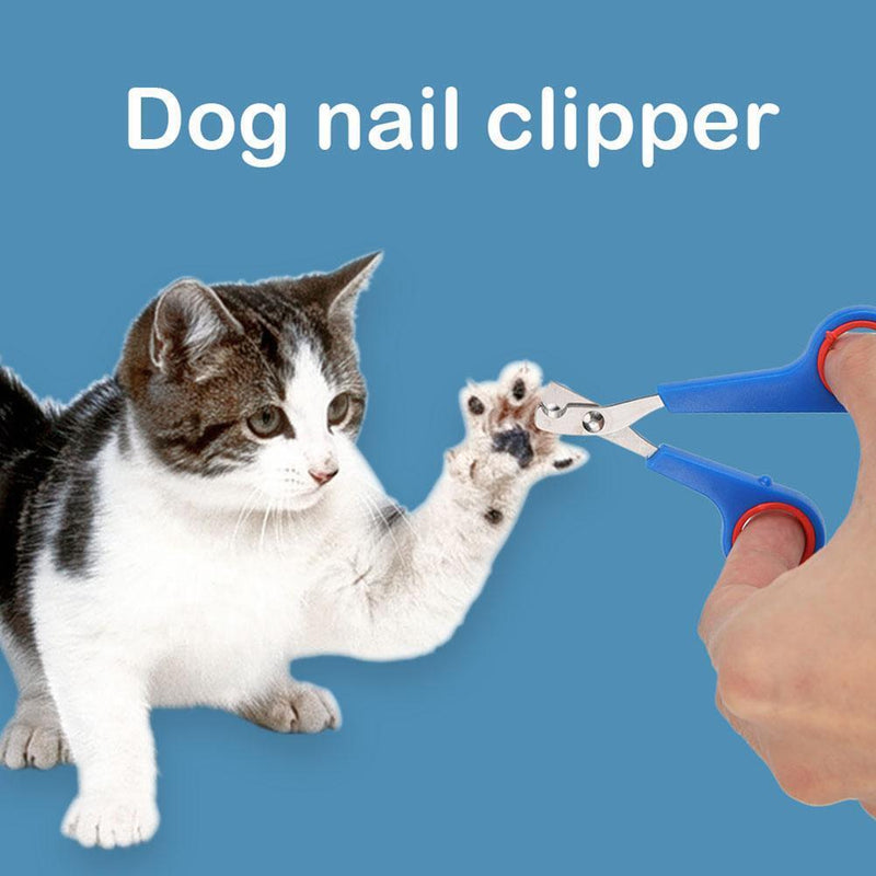 Stainless Steel Pet Nail Toe Scissors Dog Cat Claw Grooming Clipper (Blue) Newly