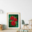 Diamond Painting Poinsettia Full Round Drill Picture of Rhinestone DIY Drawing