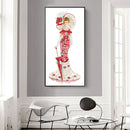 DIY Part Drill Special-Shaped Diamond Painting Dress Lady Mosaic (YX227) Newly