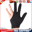 3-Finger Open Lycra Snooker Billiard Gloves Left/Right Universal (Black)