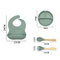 6pcs Silicone Baby Feeding Set Anti Slip Baby Food Accessories Cutlery Set