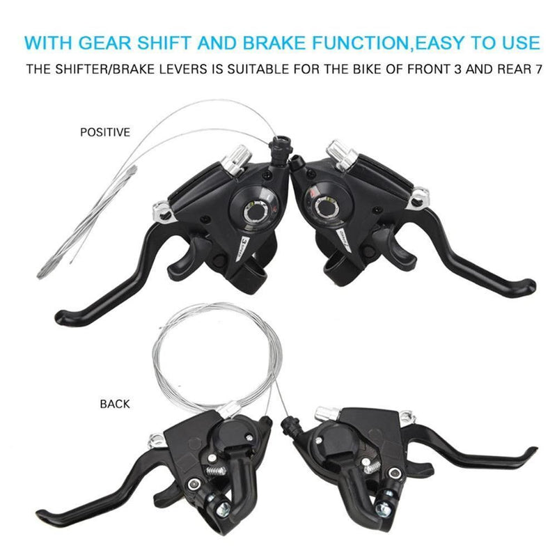 Durable 3 Speed Black Bike Accessories Speed Set Brake Shifter Sets V-Brake