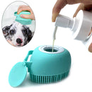 Soft Pet Dog Bath Shower Shampoo Brush SPA Massage Clean Scrubber (Blue) Newly
