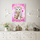 DIY Diamond Embroidery Cartoon Tiger Mosaic Kit Home Decor for Wall Art Gift