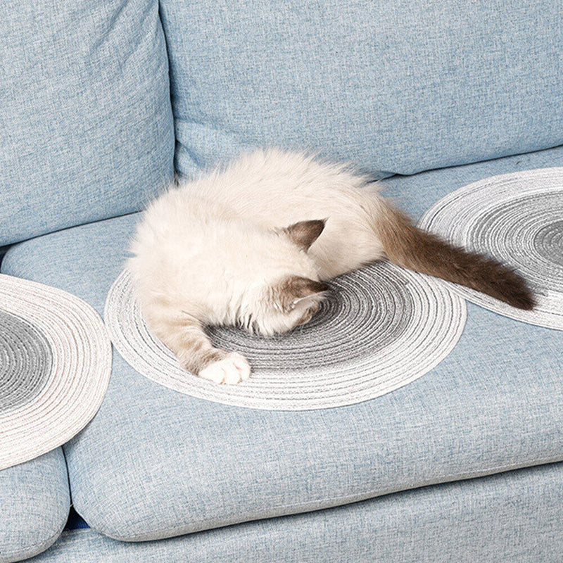 Cat Scratch Board Ramie Grinding Claw Care Mat Pet Scratcher Paw Pad (Grey)