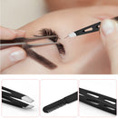 2 in 1 Stainless Steel Eyebrow Tweezers Comb for False Eyelashes Extension