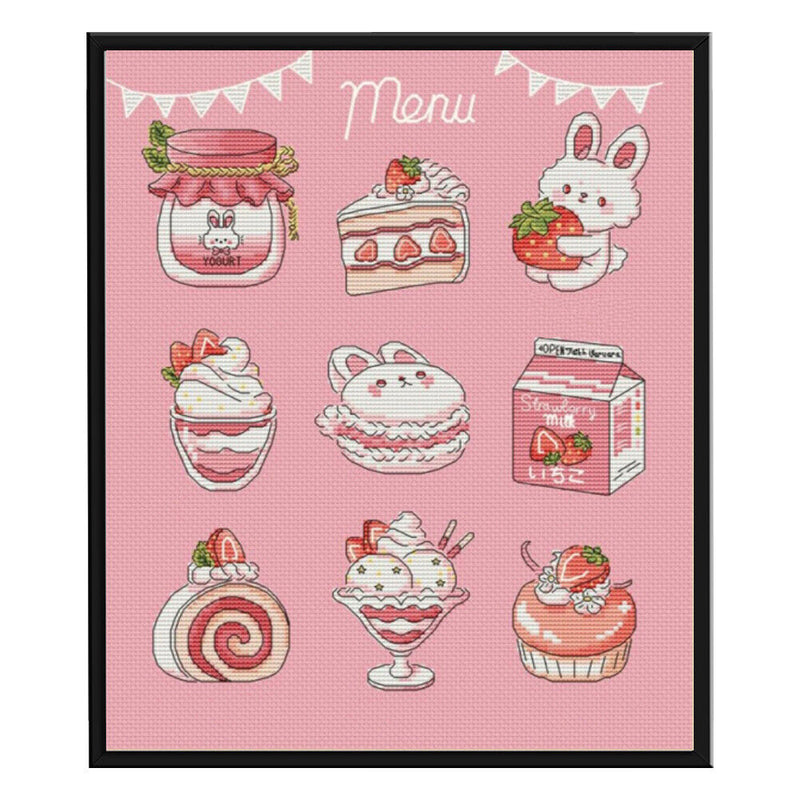DIY Cross Stitch Full Embroidery Kit Menu Still Life Counted Home Decor (2)