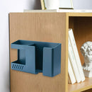 Phone Charge Organizer Wall Mounted Punch Free Remote Control Rack (Blue) Newly