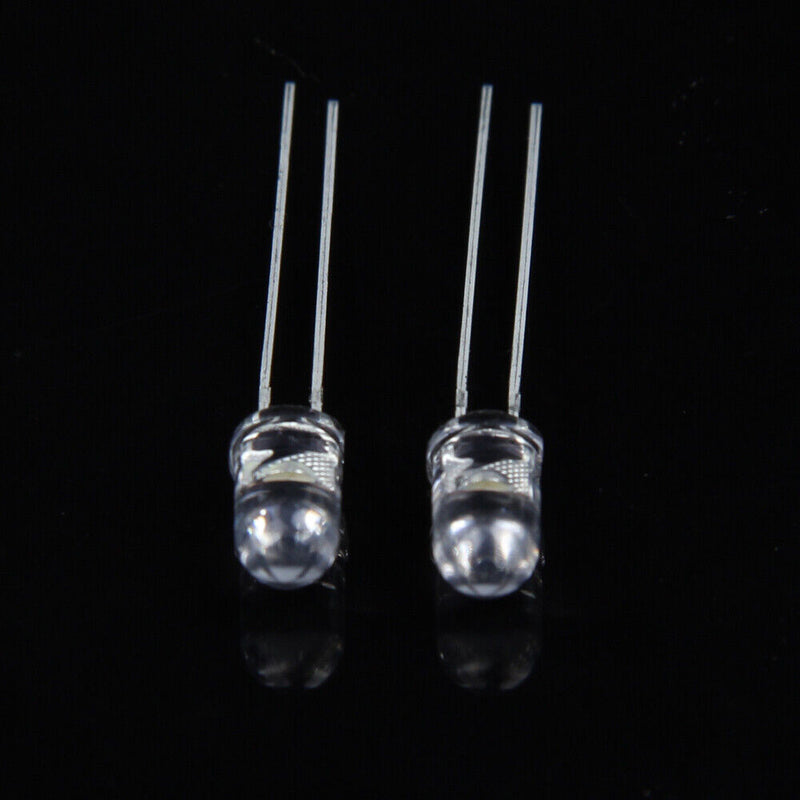 100Pcs 5mm White Ultra-Bright LED Light Lamp Emitting Diodes 15000MCD