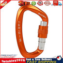 25KN D Shape Safety Lock Carabiner Outdoor Rock Climbing Buckle (Orange) Newly