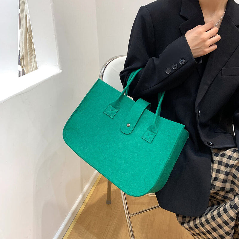 Women Brand Designer Felt Cloth Storage Bag Ladies Large Capacity Shopper Bag