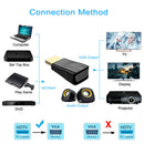 HD 1080P HDMI-Compatible to VGA Adapter VGA Output Laptop Converter (Black)