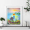 40x50cm Frameless Oil Paint By Numbers Bicycle Girl DIY Canvas Picture Kit