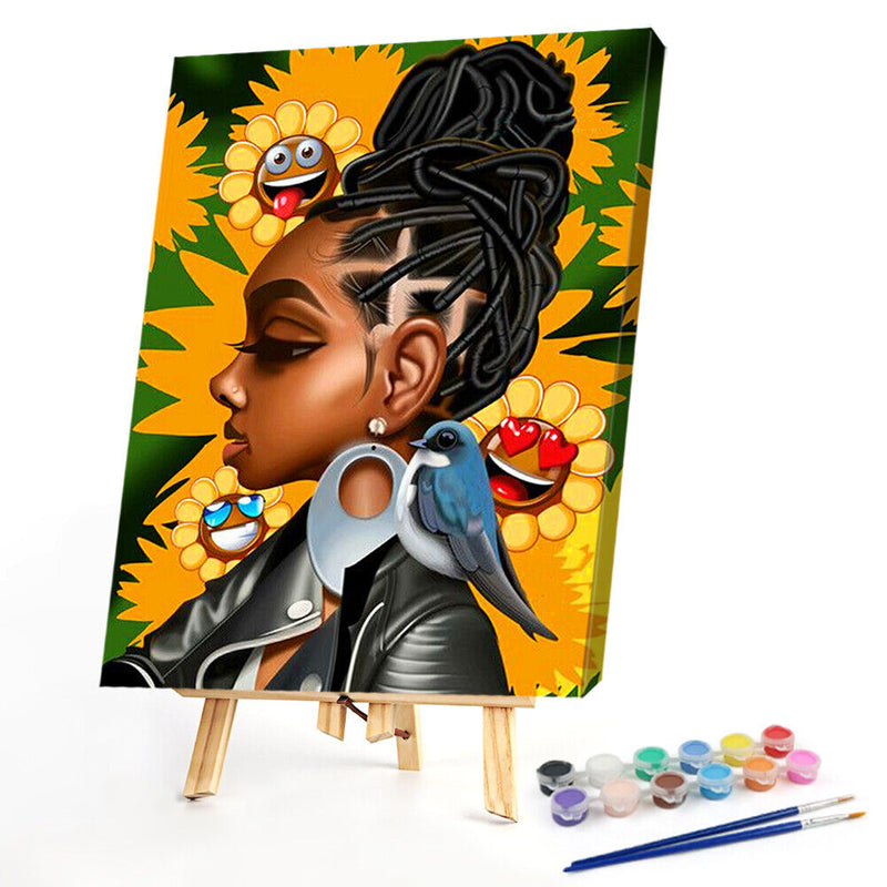 Painting By Numbers Acrylic Handmade Cool Girl Digital Picture Art Craft Decor