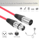 1m XLR 3Pin Cable Male to Female Shielded Microphone Wire Cord (Red) Newly