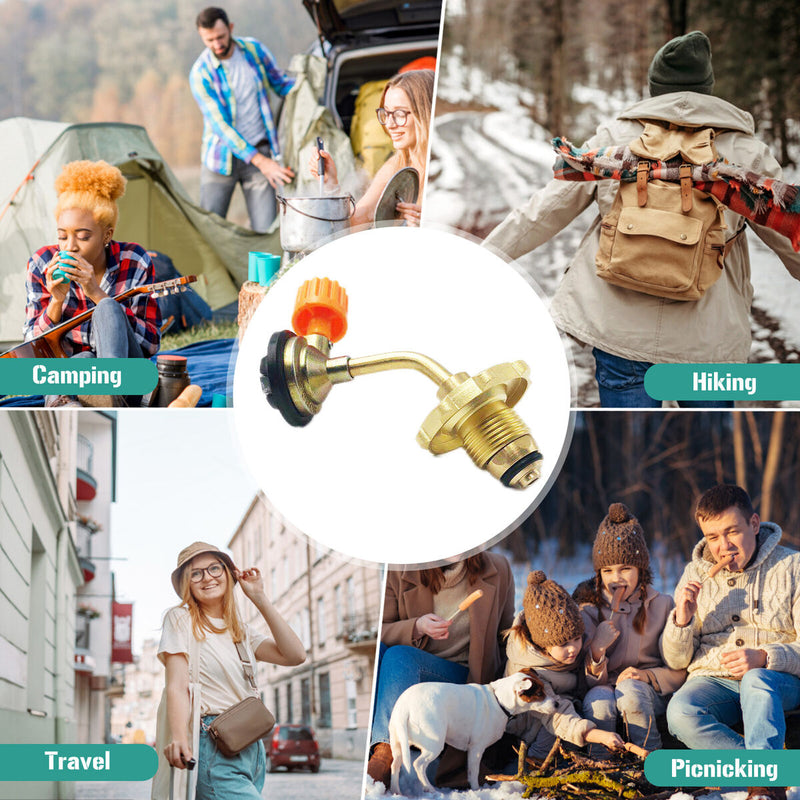 Cassette Air Tank Valve Direct Connection Gas Cylinder Coupler Camping Supplies