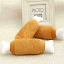 Pet Dog Puppy Toys Chicken Legs Design Small Dogs Chew Toys Sound Plush Squ D5H4