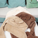 3Pcs Fashion Warm Cute Bear Plush Beanies Caps Ear Hat Hat Scarf Set Women Caps