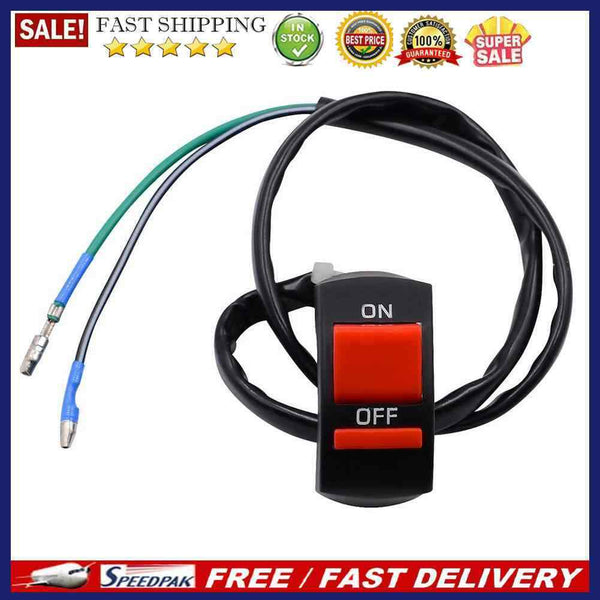 7/8in Motorcycle Handlebar ON/OFF Button Accident Hazard Light Switch Relay