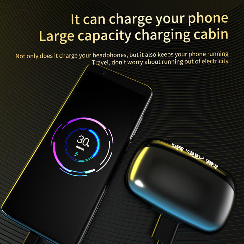 Charging Box Sports Headphone Headset Portable Bluetooth-Compatible Earbuds