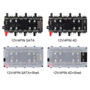 1 To 8 Multi Way RGB PWM HUB 12V/4 Pin for Fan Motherboard (SATA+Shell)