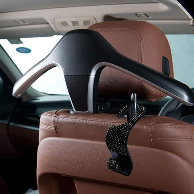 Car Back Seat Hook Bling Rhinestones Crystal Handbag Car Headrest Hanger Hooks