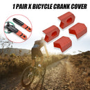 1 Pair Bicycle Crank Covers Silicone Crankset Protector Arm Sleeve (Red)