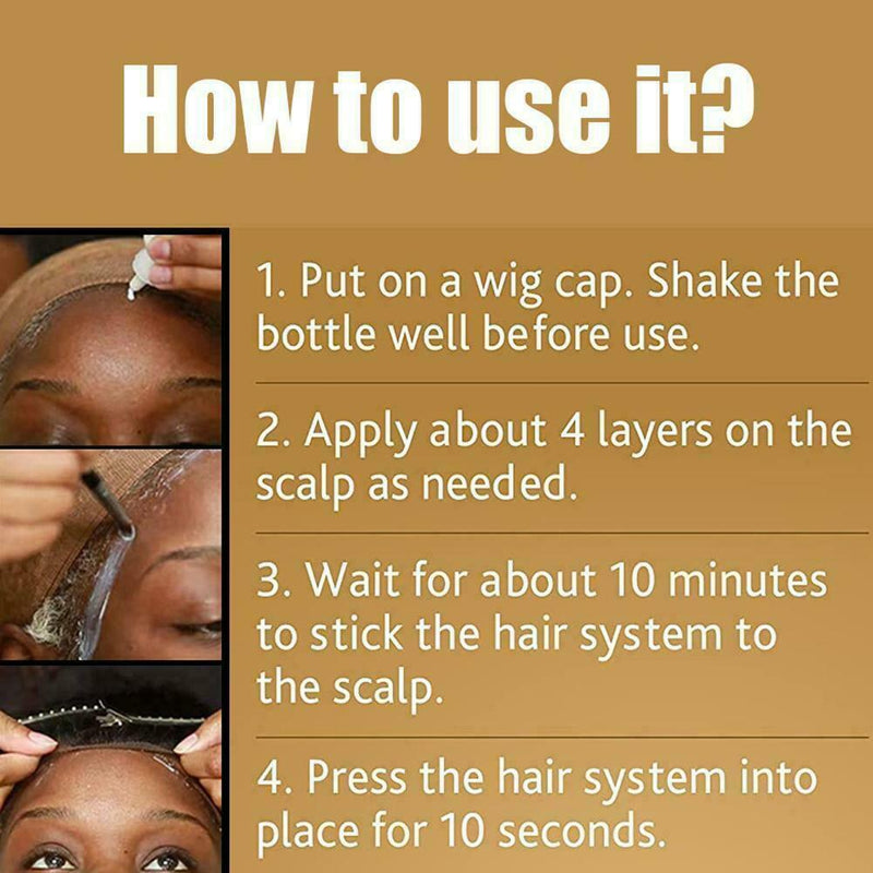 38ml Lace Front Wig Glue Hair Block Invisible Wig Gel Bonding Glue Humidity H7V0