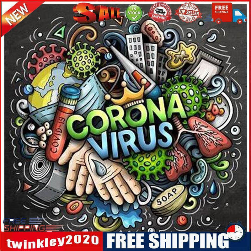 DIY Diamond Abstract Word Full Round Drill Mosaic Art Picture of Rhinestone