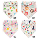 Pure Cotton Plain Coloured Triangle Drool Bibs Baby Bibs Saliva Towel Bandana
