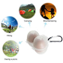 2 Grid Plastic Portable Camping Picnic Storage Box Egg Carton Egg Tray Eggs Case