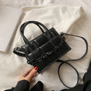 Rero Women Checker Pattern Thick Chain Shoulder Messenger Bags Casual PU Purse