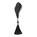 2026P Tassel Meditation Rosary Beads Tally Counter with Compass (Black)