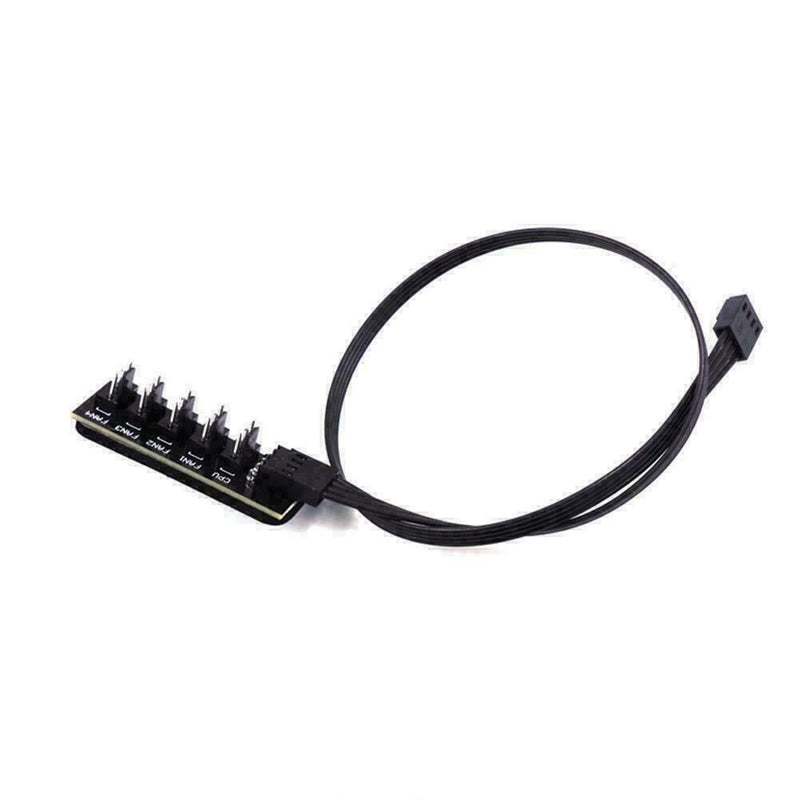 PC CPU Power 1 Female To 5 Male 4 Pin Socket Cooler Best Fan T4W2