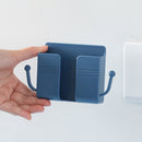Adhesive Remote Control Mobile Phone Charging Plug Organizer Rack (Blue) Newly