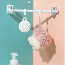 Nail Free Adjustable Hanging Rack Shelf Adhesive Curtain Rod Holder Round Hook