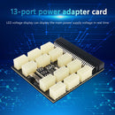 Power Board 12V 13X ATX Adapter Power Supply Breakout Board for BTC Mining