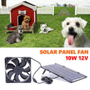 10W 12V Solar Exhaust Fan Air Extractor Portable Ventilator for Pet House