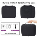 Wrist Watch Strap Storage Bag 48 Slots Watchband Organizer Pouch (Black) Newly