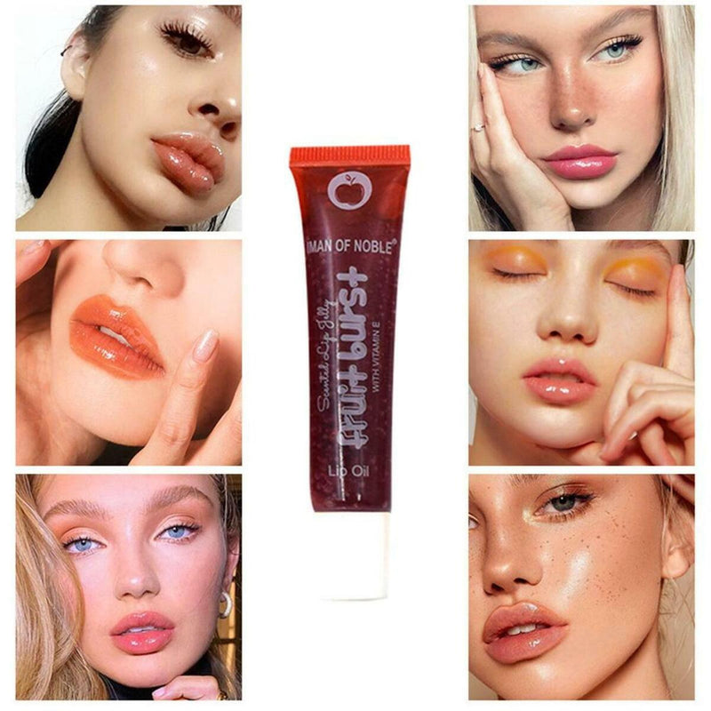 1Pcs Fruit Burst Lip Oil Scented Lipgloss Plumping Jelly Lipgloss N7K4