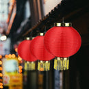 10 inch Foldable Round Cloth Lantern Waterproof Festival Lanterns with Tassel