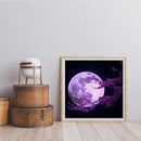 Purple Moon Oil Paint By Numbers Kit DIY Acrylic Painting on Canvas Frameless