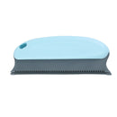 Dog Cat Pet Hair Remover Manual Cleaning Brush for Carpet Beds (Light Blue)