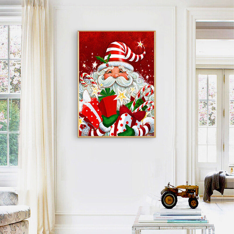 Paint By Numbers Kit DIY Gift Santa Claus Colouring Oil Art Picture Craft
