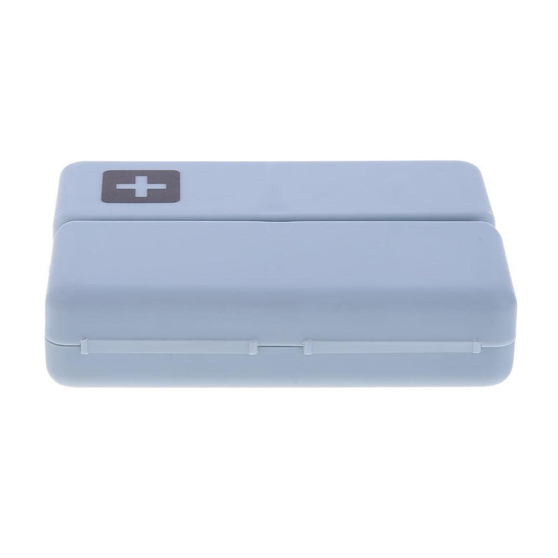 7 Grids Weekly Pill Box Magnet Lid Tablet Storage Box Pill Splitter(Blue)