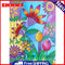 Part Drill Special Shaped Diamond Painting 5D Colorful Flowers DIY Ornaments Kit