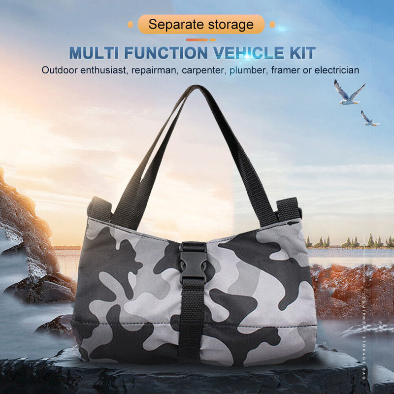 Roll Up Tool Storage Bag Outdoor Oxford Carrier Pouch (Camouflage Grey) Newly